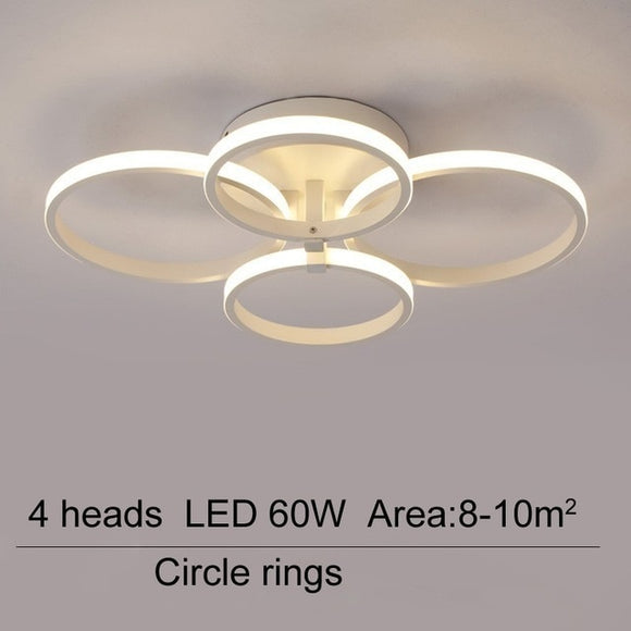 Acylic Ceiling Lights Square Rings For Living Room Bedroom Home AC85-265V Modern Led Ceiling Lamp Fixtures lustre plafonnier