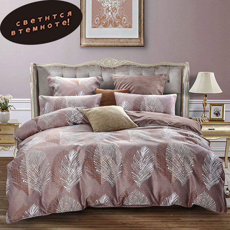 Alanna queen bedding set Luminous comforter euro pastel  sheets bed sheet king size double bedspread cover set