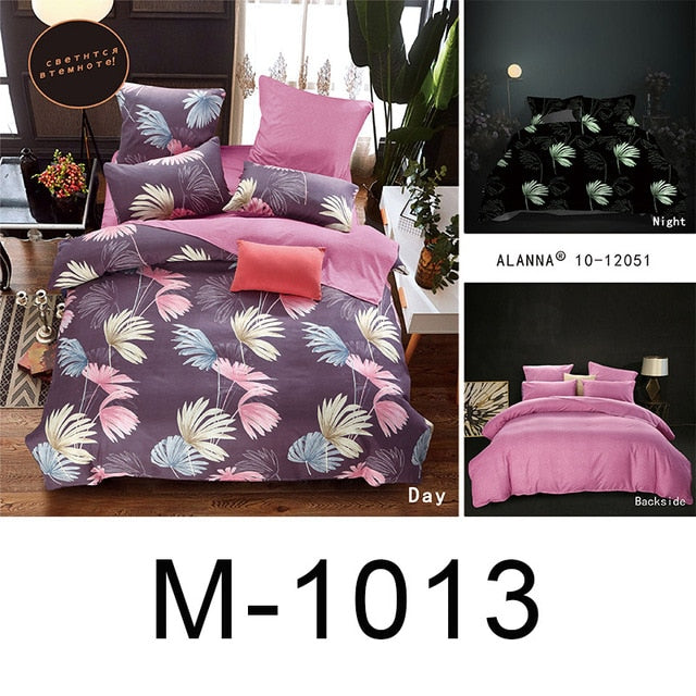 Alanna queen bedding set Luminous comforter euro pastel  sheets bed sheet king size double bedspread cover set
