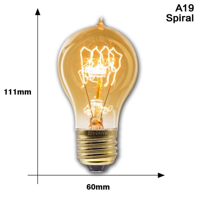 Retro Vintage Edison Bulb E27 40W 220V Incandescent Filament Light Bulb Lampara Ampoule Vintage Bulb Edison Lamp For Home Decor
