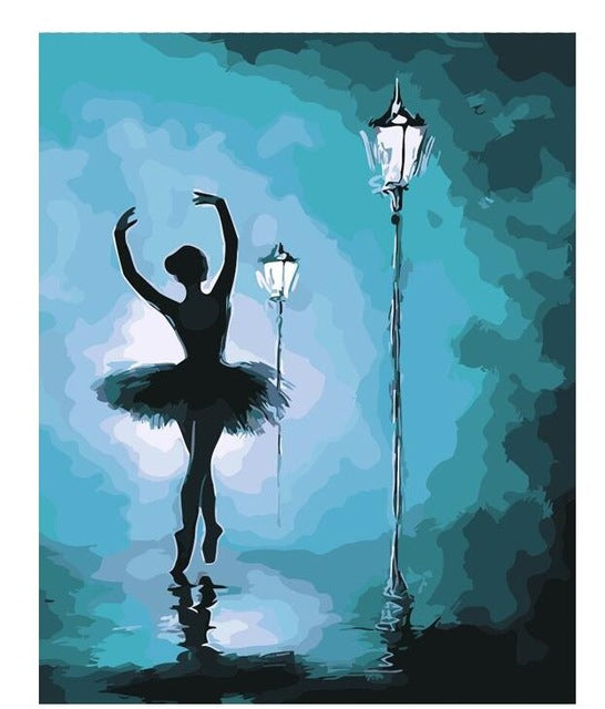RUOPOTY Frame DIY Painting By Numbers Kit Dancer Abstract Modern Wall Art Picture Unique Gift Canvas Painting For Home Decors