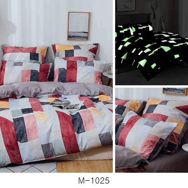 Alanna queen bedding set Luminous comforter euro pastel  sheets bed sheet king size double bedspread cover set
