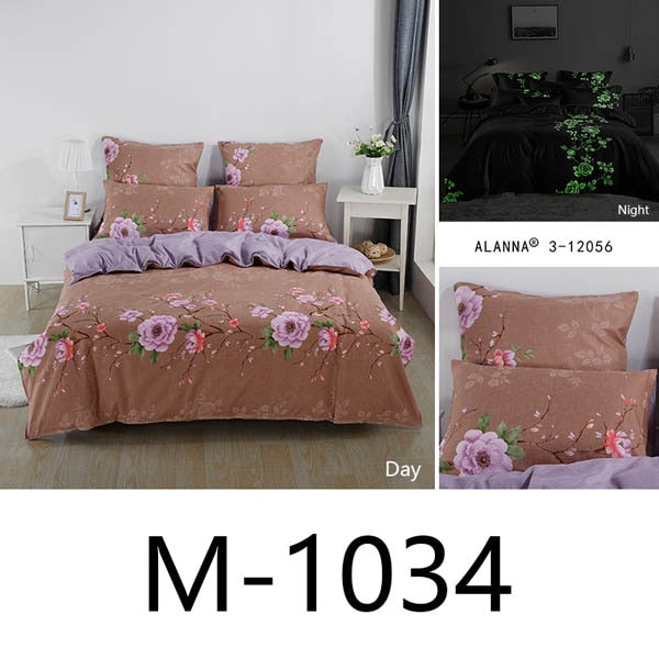 Alanna queen bedding set Luminous comforter euro pastel  sheets bed sheet king size double bedspread cover set