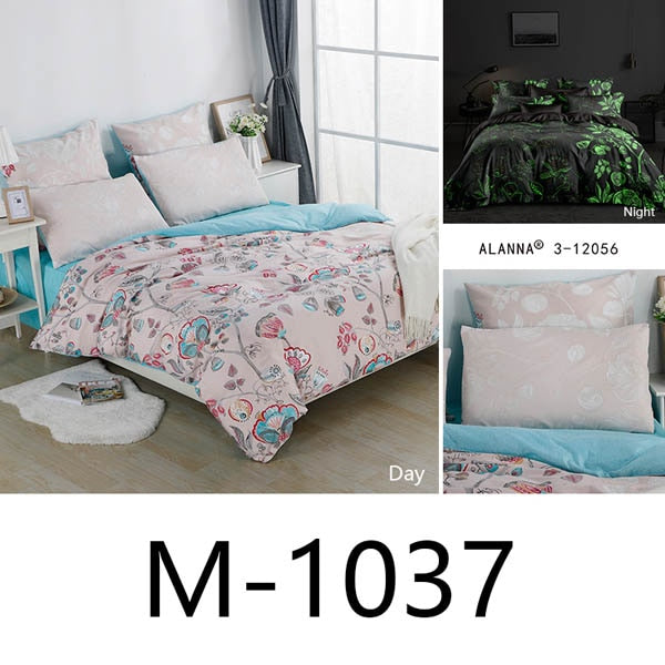 Alanna queen bedding set Luminous comforter euro pastel  sheets bed sheet king size double bedspread cover set