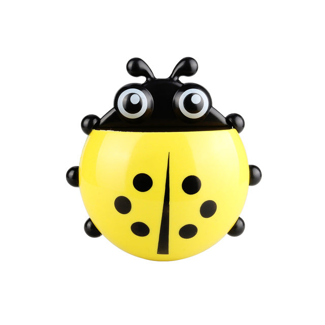 Ladybug bee Sucker Children Kids Toothbrush Holder Suction Hooks Toothbrush Wall Suction Bathroom Sets