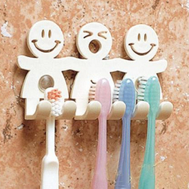 Ladybug bee Sucker Children Kids Toothbrush Holder Suction Hooks Toothbrush Wall Suction Bathroom Sets