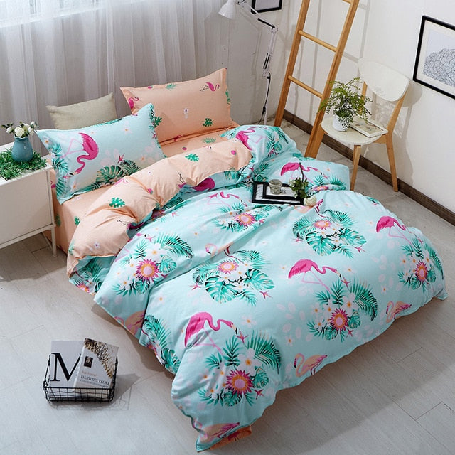 Bedding Set luxury Wishing star month 3/4pcs Family Set Duvet Cover Pillowcase Boy Room flat bed sheet,No filler 2019 bed set