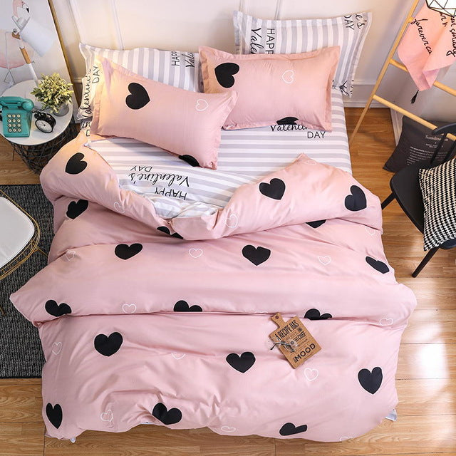 Bedding Set luxury Wishing star month 3/4pcs Family Set Duvet Cover Pillowcase Boy Room flat bed sheet,No filler 2019 bed set