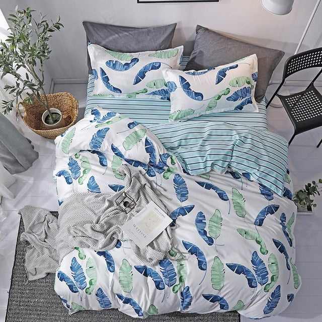Bedding Set luxury Wishing star month 3/4pcs Family Set Duvet Cover Pillowcase Boy Room flat bed sheet,No filler 2019 bed set