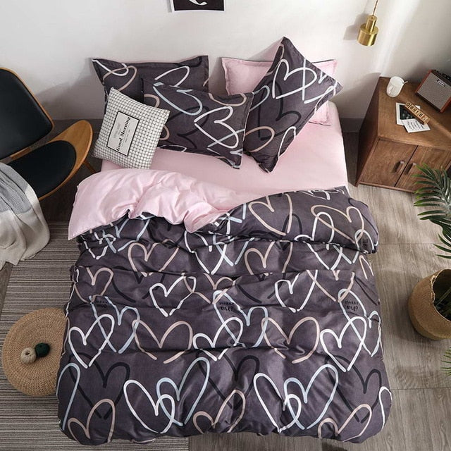 Bedding Set luxury Wishing star month 3/4pcs Family Set Duvet Cover Pillowcase Boy Room flat bed sheet,No filler 2019 bed set