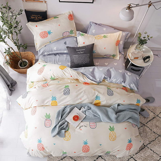 Bedding Set luxury Wishing star month 3/4pcs Family Set Duvet Cover Pillowcase Boy Room flat bed sheet,No filler 2019 bed set