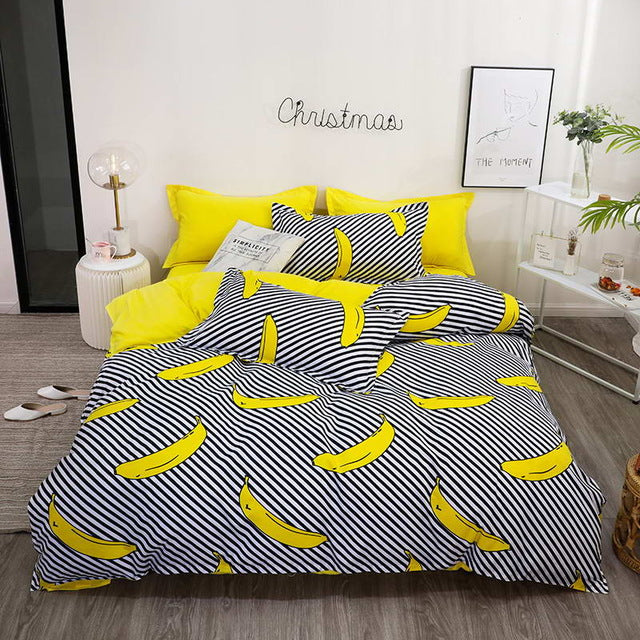 Bedding Set luxury Wishing star month 3/4pcs Family Set Duvet Cover Pillowcase Boy Room flat bed sheet,No filler 2019 bed set