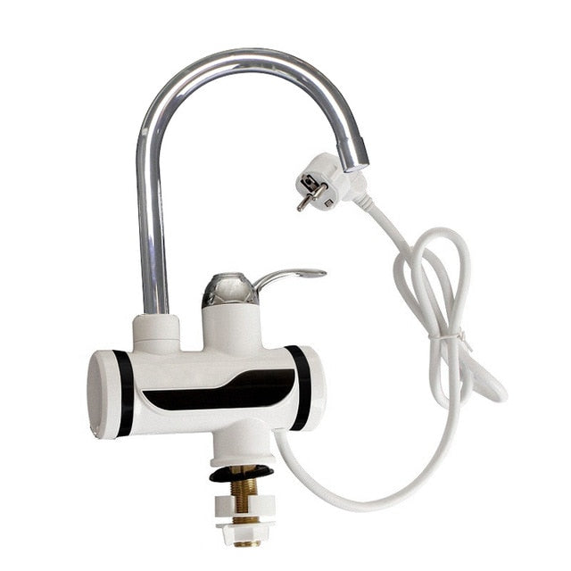 3000W Temperature Display Instant Hot Water Tap Tankless Electric Faucet Kitchen Instant Hot Faucet Water Heater Water Heating