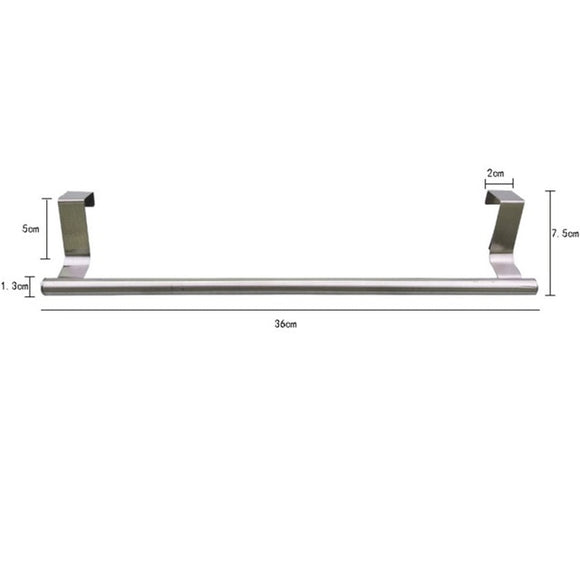 Bathroom Door Kitchen Hanger Stainless Steel Storage Hook Hanging Rack Scarf Towel  Drawer Over Holder