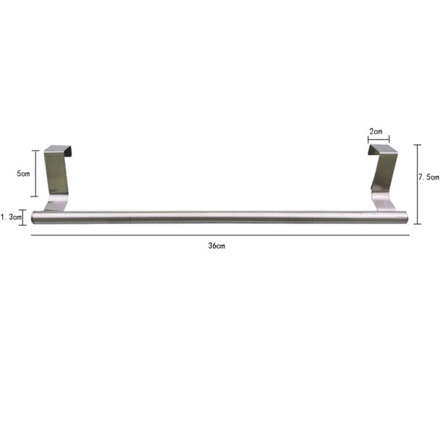 Bathroom Door Kitchen Hanger Stainless Steel Storage Hook Hanging Rack Scarf Towel  Drawer Over Holder