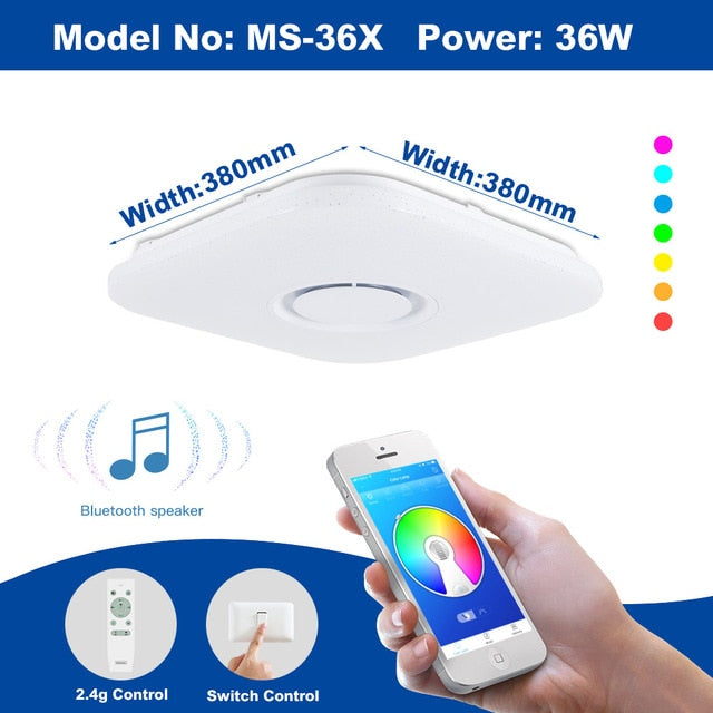 Modern LED ceiling Lights home lighing 25W 36W 52W APP Bluetooth Music light bedroom lamps Smart ceiling lamp