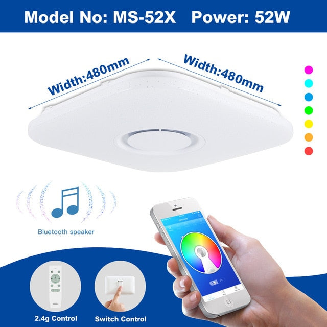 Modern LED ceiling Lights home lighing 25W 36W 52W APP Bluetooth Music light bedroom lamps Smart ceiling lamp