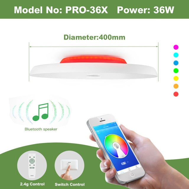 Modern LED ceiling Lights home lighing 25W 36W 52W APP Bluetooth Music light bedroom lamps Smart ceiling lamp