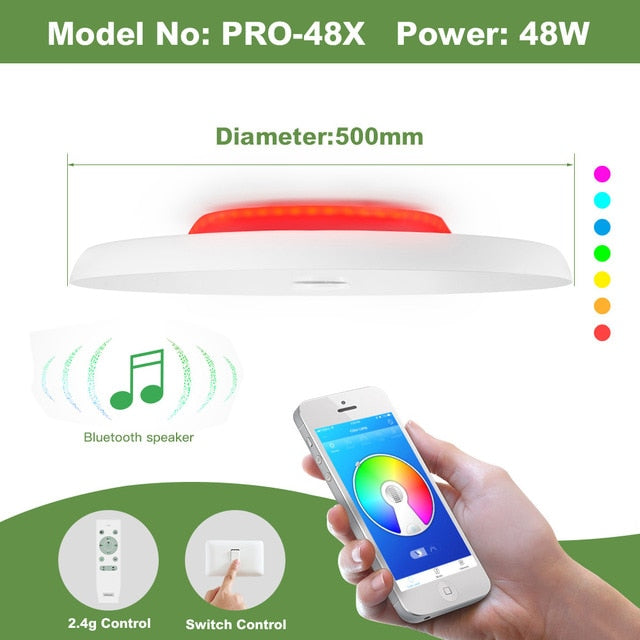 Modern LED ceiling Lights home lighing 25W 36W 52W APP Bluetooth Music light bedroom lamps Smart ceiling lamp