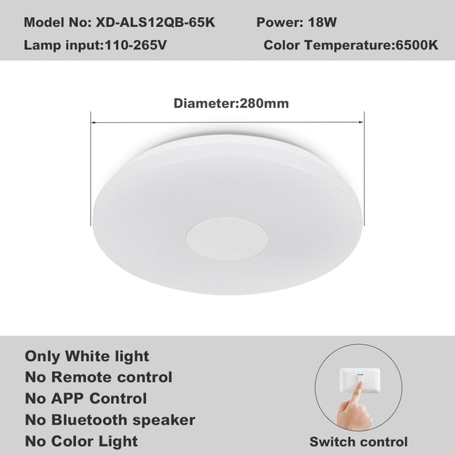 Modern LED ceiling Lights home lighing 25W 36W 52W APP Bluetooth Music light bedroom lamps Smart ceiling lamp