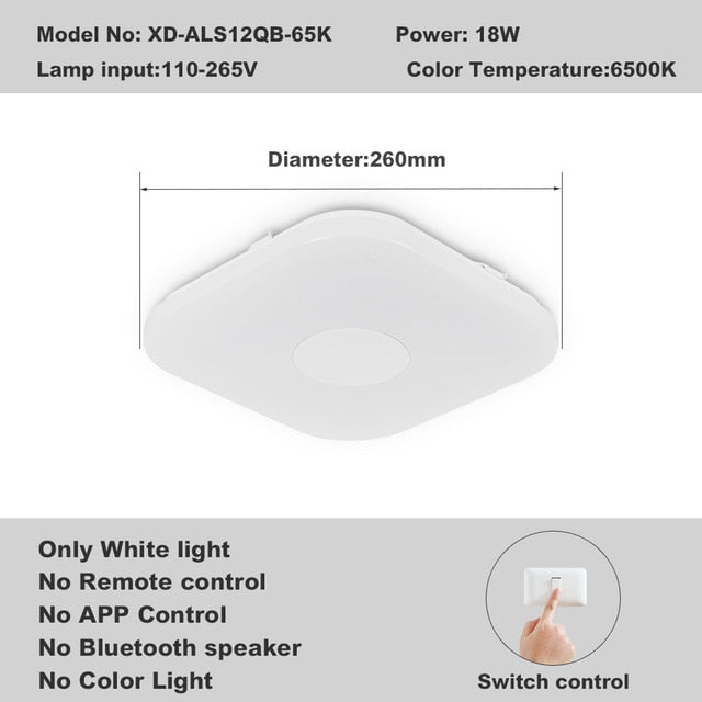 Modern LED ceiling Lights home lighing 25W 36W 52W APP Bluetooth Music light bedroom lamps Smart ceiling lamp
