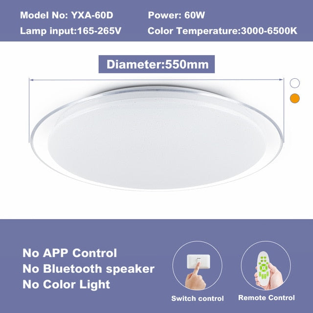 Modern LED ceiling Lights home lighing 25W 36W 52W APP Bluetooth Music light bedroom lamps Smart ceiling lamp