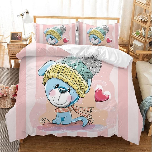 Yimeis Bedding Printing Bed Linen 3d Comfortable Queen Bedding Set BE37003