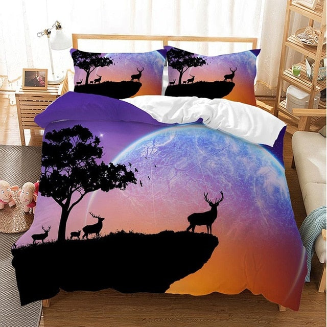 Yimeis Bedding Printing Bed Linen 3d Comfortable Queen Bedding Set BE37003
