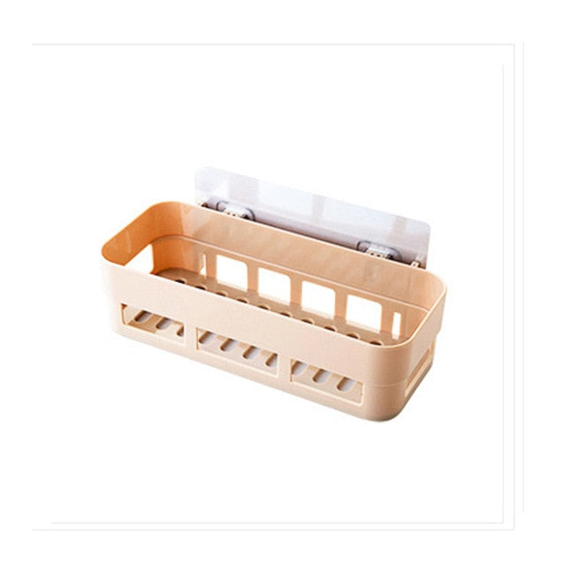LanLan Bathroom Shelf Adhesive Badkamer Rek Storage Rack Corner Shower Shelf Kitchen Home Decoration Bathroom Accessories