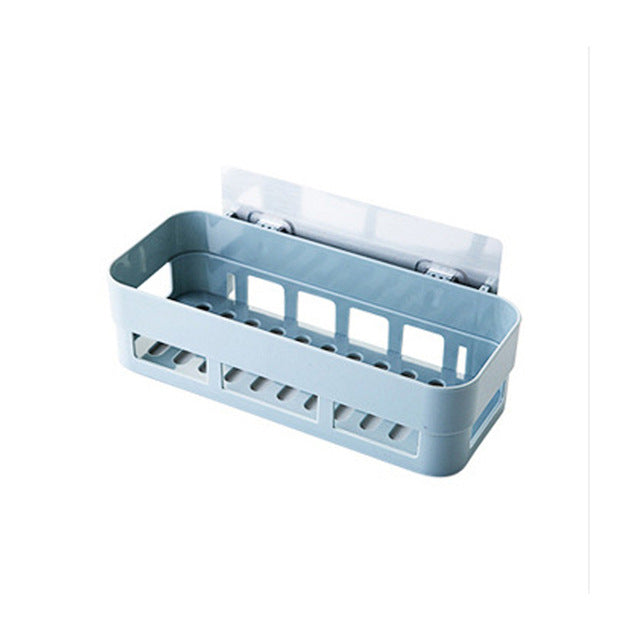 LanLan Bathroom Shelf Adhesive Badkamer Rek Storage Rack Corner Shower Shelf Kitchen Home Decoration Bathroom Accessories