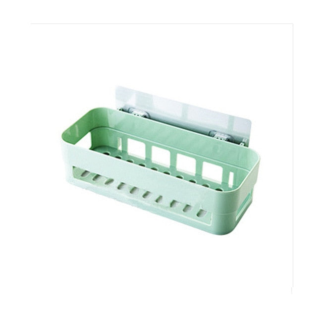 LanLan Bathroom Shelf Adhesive Badkamer Rek Storage Rack Corner Shower Shelf Kitchen Home Decoration Bathroom Accessories