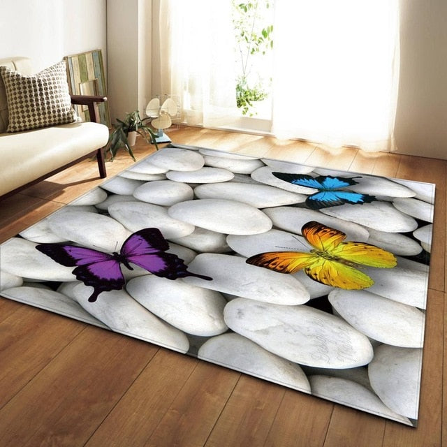 Nordic Carpets Soft Flannel 3D Printed Area Rugs Parlor Galaxy Space Mat Rugs Anti-slip Large Rug Carpet for Living Room Decor