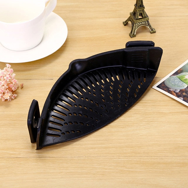 Silicone Colanders Kitchen Clip On Pot Strainer Drainer For Draining Liquid Univers Draining Pasta Vegetable Tool DropShipping