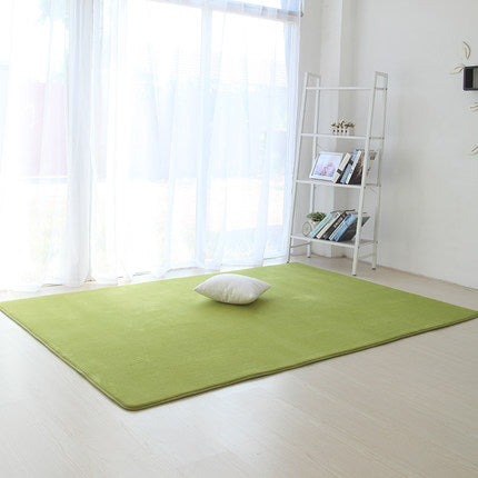 Thickened coral velvet plain carpet non-slip rug living room pad coffee table blanket bedroom cushion bedside yoga mat