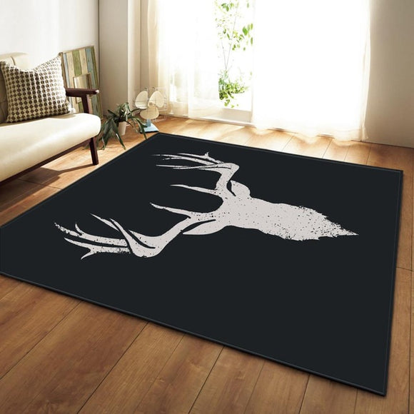 Nordic 3D Unicorn Carpets Cartoon Animal Bedroom Kids Play Mat Soft Flannel Memory Foam Big Area Rugs Carpet for Living Room