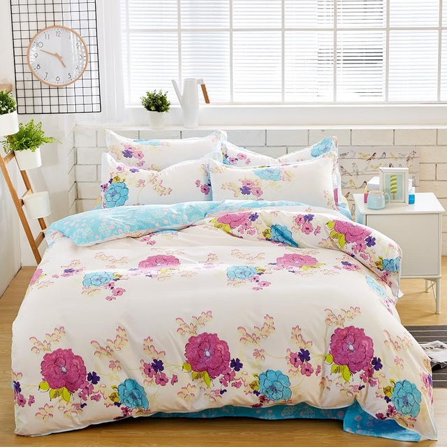 bedding sets cotton set Reactive Printing hot sale comforter bed set Queen full size 4 pcs
