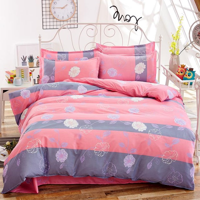 bedding sets cotton set Reactive Printing hot sale comforter bed set Queen full size 4 pcs