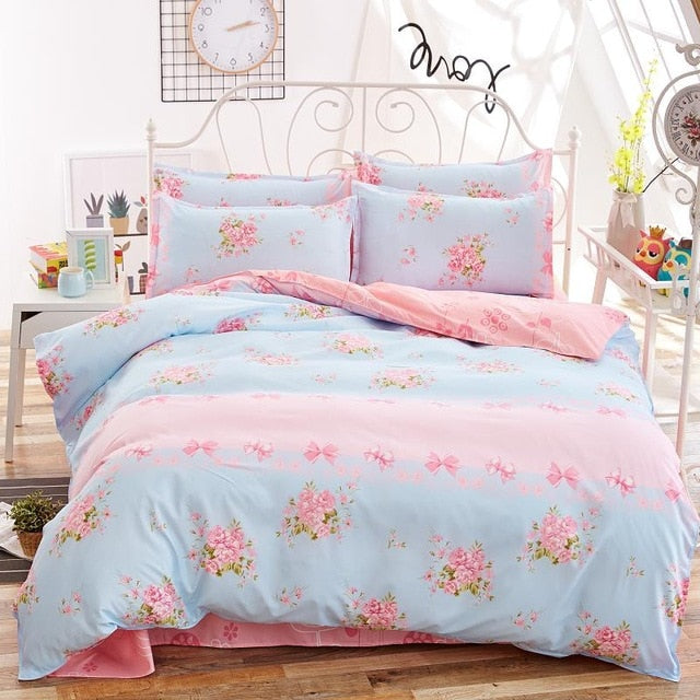 bedding sets cotton set Reactive Printing hot sale comforter bed set Queen full size 4 pcs