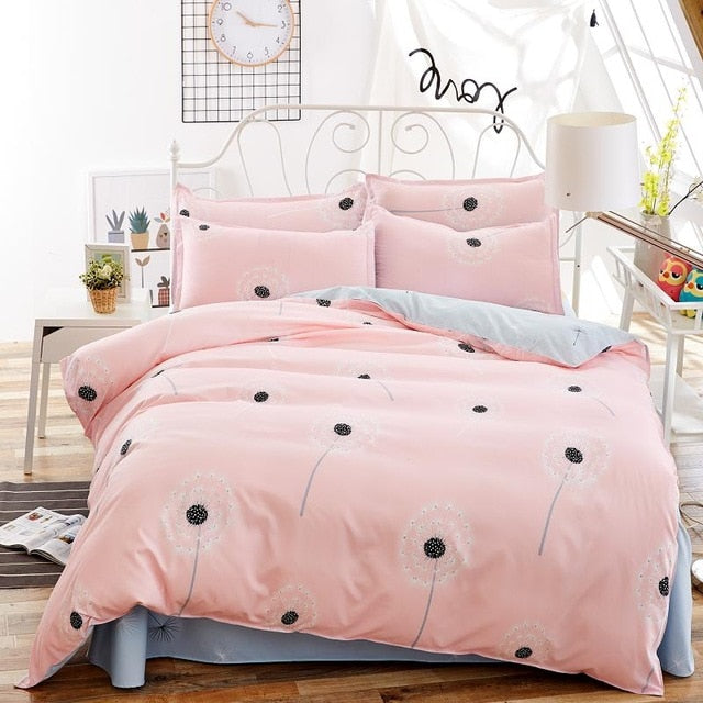 bedding sets cotton set Reactive Printing hot sale comforter bed set Queen full size 4 pcs