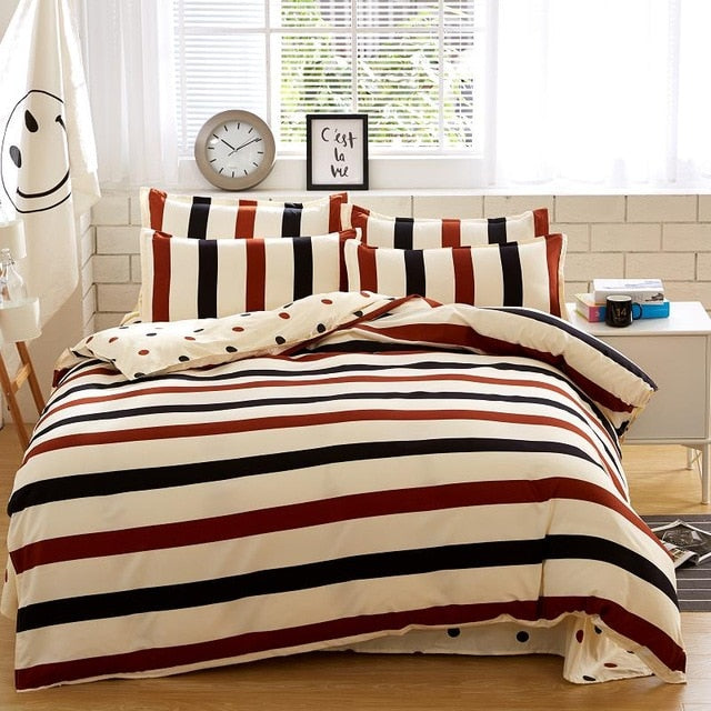 bedding sets cotton set Reactive Printing hot sale comforter bed set Queen full size 4 pcs