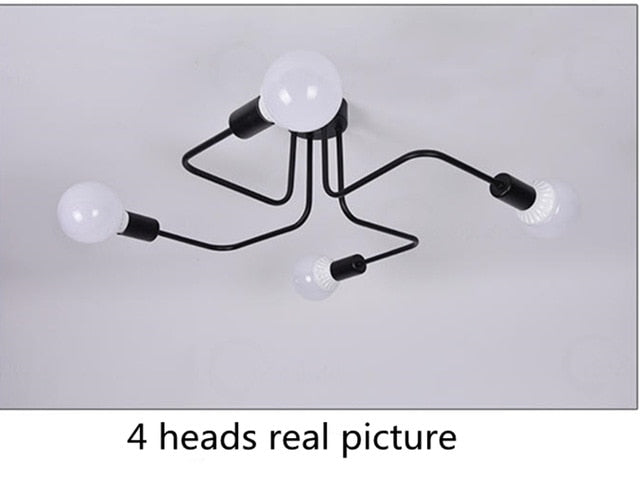 Ceiling Lights Luminaria Led Ceiling Lamp Light  Vintage Industrial Loft Home Lighting Fixture For Living Room Lamparas De Techo