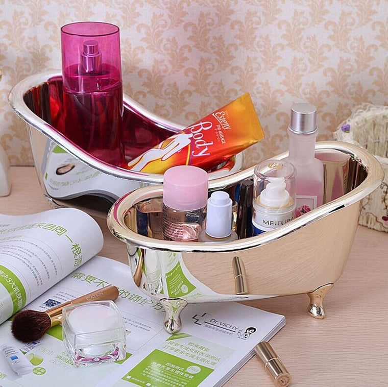 Soap Storage box Bathroom Accessories Mini Bathtub Storage Box Toothpaste Toothbrush Cosmetic Makeup Tool Storage box