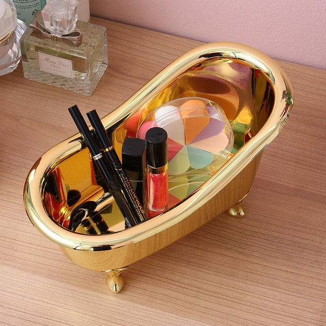 Soap Storage box Bathroom Accessories Mini Bathtub Storage Box Toothpaste Toothbrush Cosmetic Makeup Tool Storage box