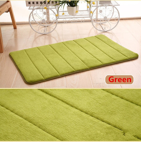 Dropship 40*60cm Bath Mat Bathroom Carpet Rug coral fleece Memory Foam Bathroom Mat kitchen Door Floor tapis de bain