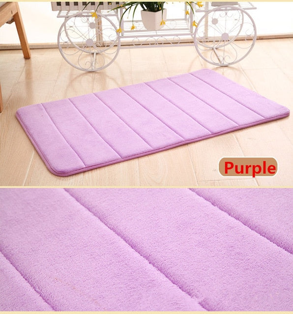 Dropship 40*60cm Bath Mat Bathroom Carpet Rug coral fleece Memory Foam Bathroom Mat kitchen Door Floor tapis de bain
