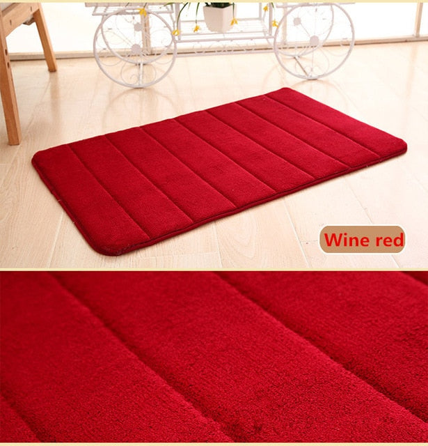 Dropship 40*60cm Bath Mat Bathroom Carpet Rug coral fleece Memory Foam Bathroom Mat kitchen Door Floor tapis de bain