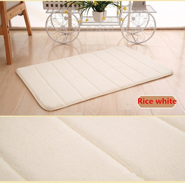 Dropship 40*60cm Bath Mat Bathroom Carpet Rug coral fleece Memory Foam Bathroom Mat kitchen Door Floor tapis de bain