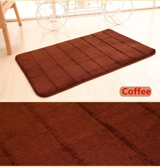 Dropship 40*60cm Bath Mat Bathroom Carpet Rug coral fleece Memory Foam Bathroom Mat kitchen Door Floor tapis de bain