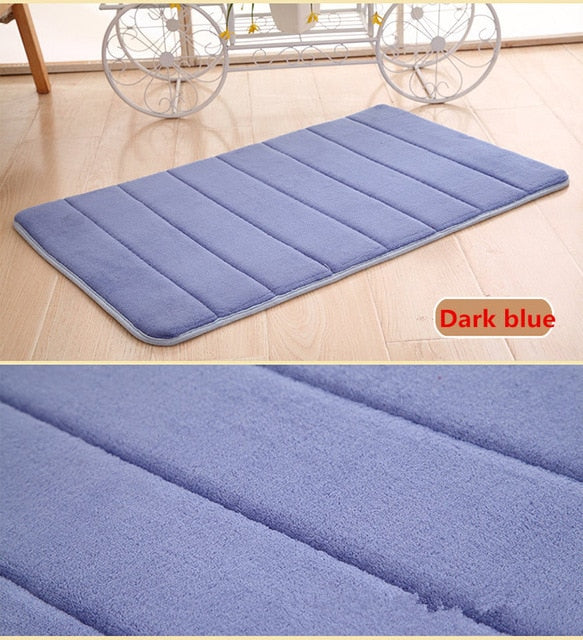 Dropship 40*60cm Bath Mat Bathroom Carpet Rug coral fleece Memory Foam Bathroom Mat kitchen Door Floor tapis de bain