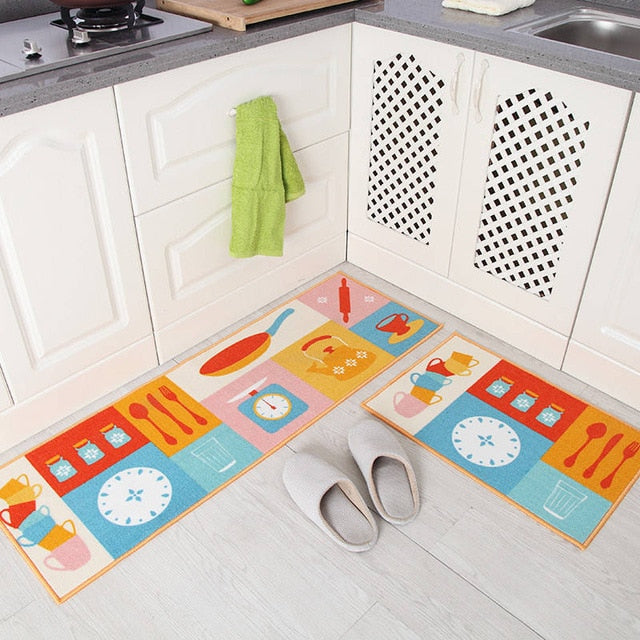 Long Kitchen Mat Bath Carpet Floor Mat Home Entrance Doormat Tapete Absorbent Bedroom Living Room Floor Mats Modern Kitchen Rug